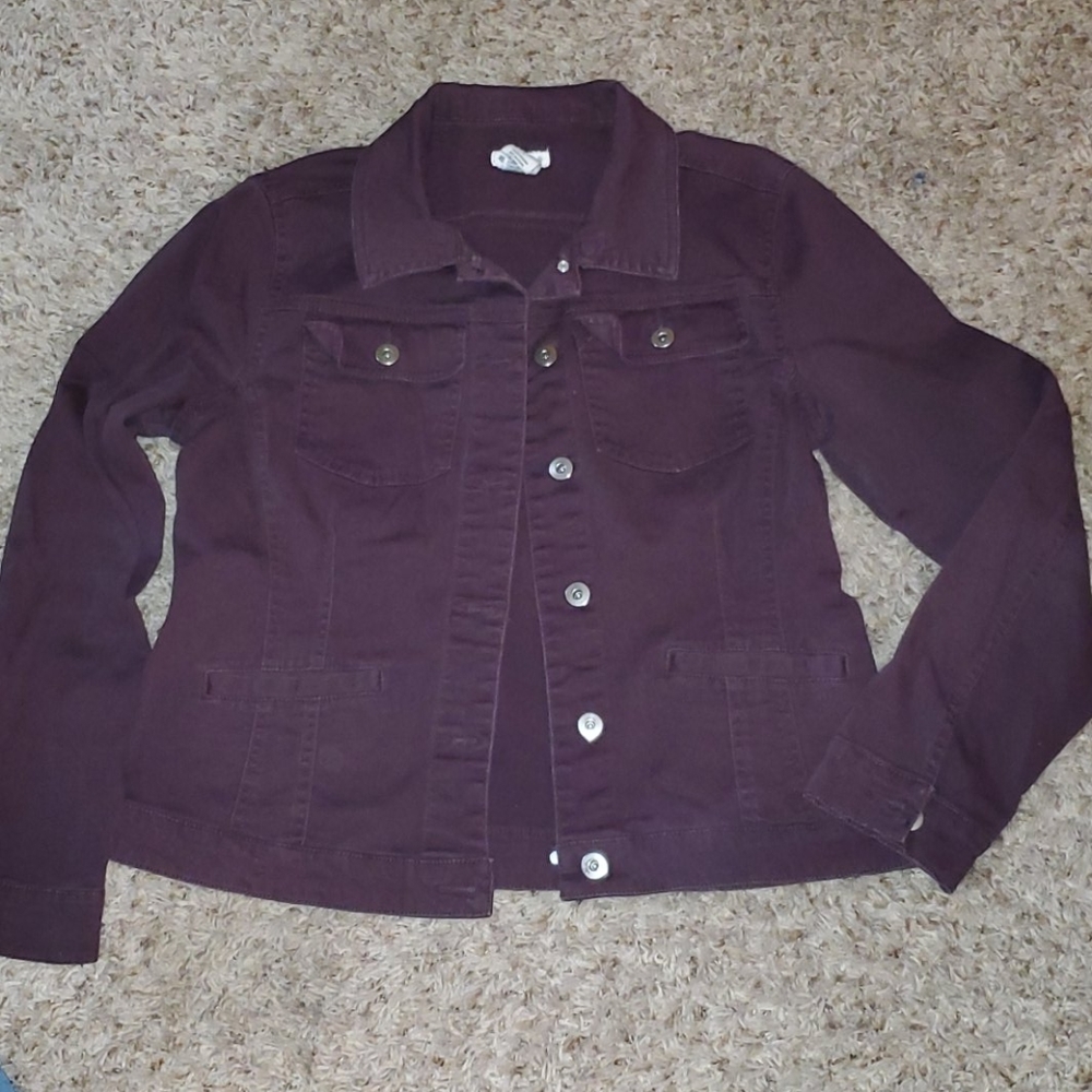 Maroon jean jacket